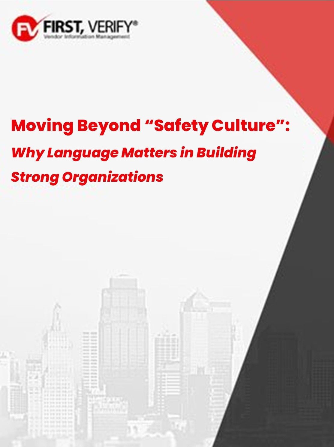 The cover of a whitepaper on moving beyond safety culture.