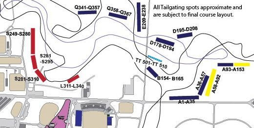 A drawing of a map of the cross country course