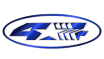 A blue and white logo for a company called 4 star trailer padding
