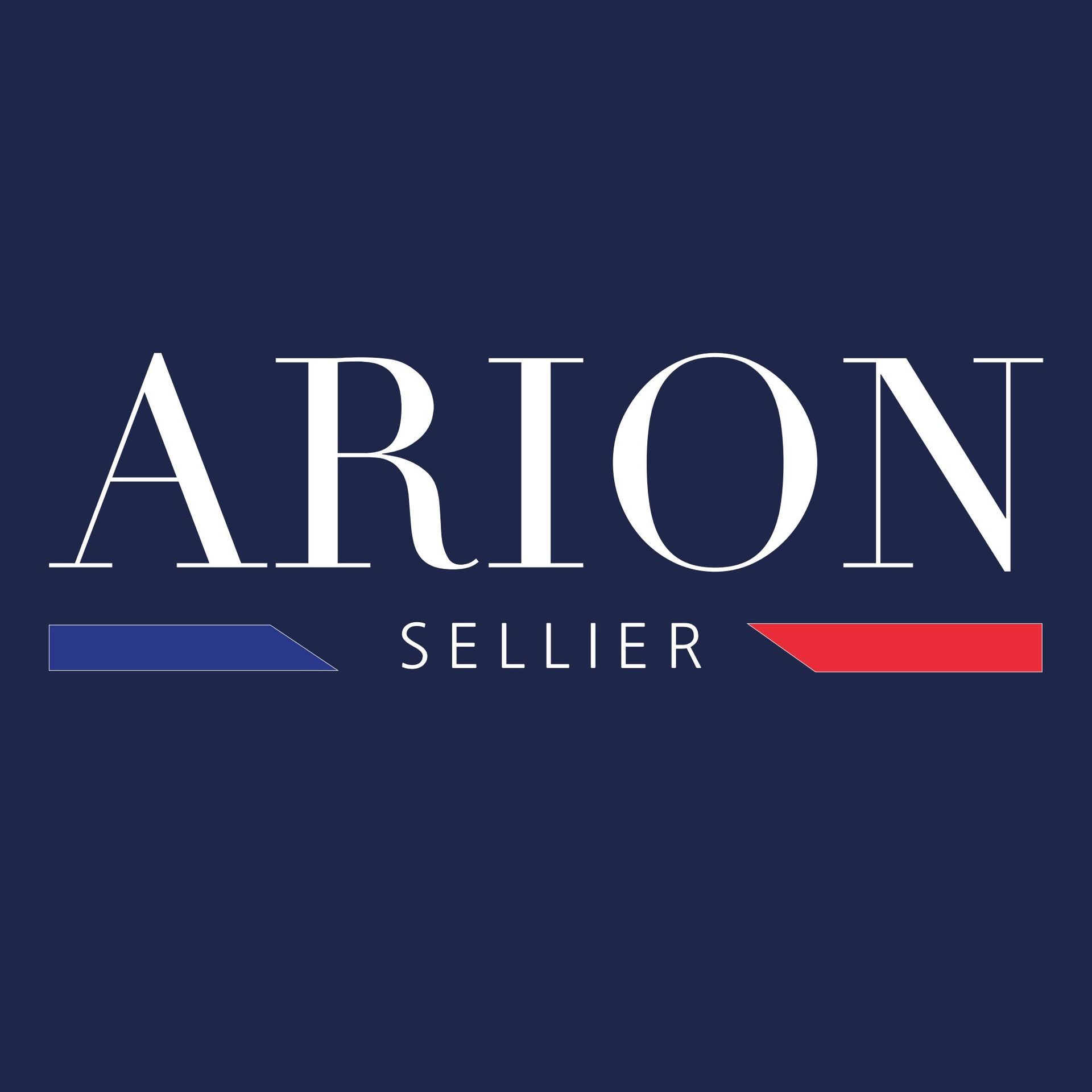 A logo for a company called arion horse sport tack.