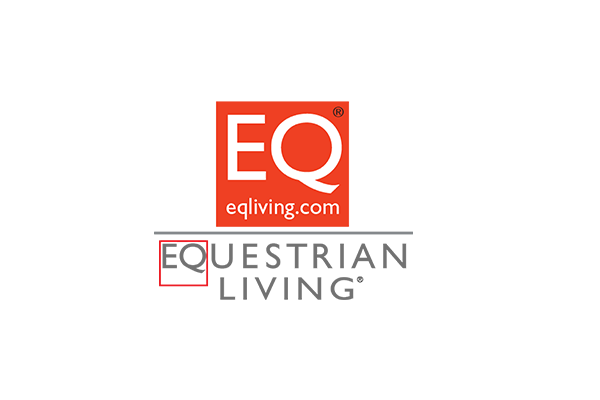 The equestrian living logo is on a white background.