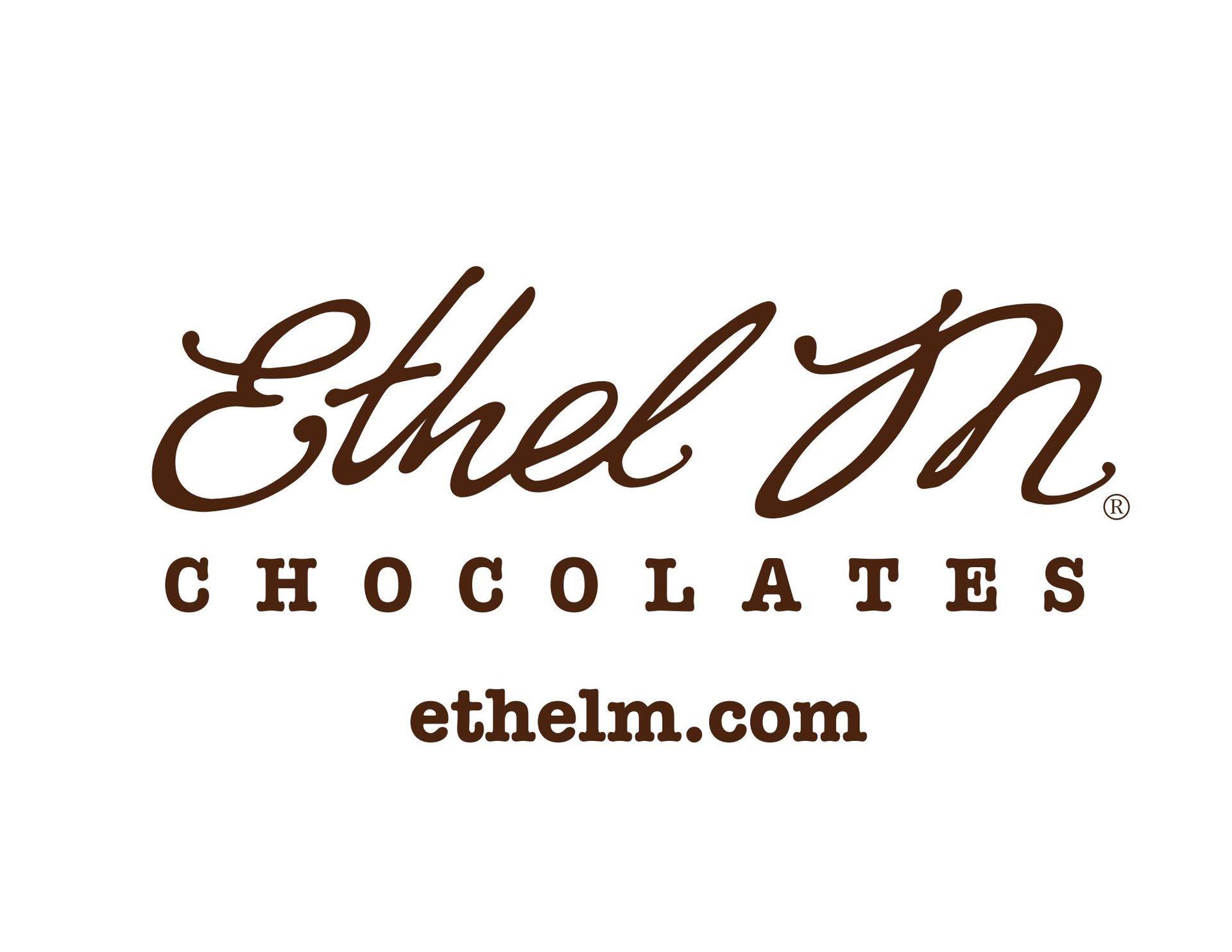 The logo for ethel jr. chocolates is on a white background.