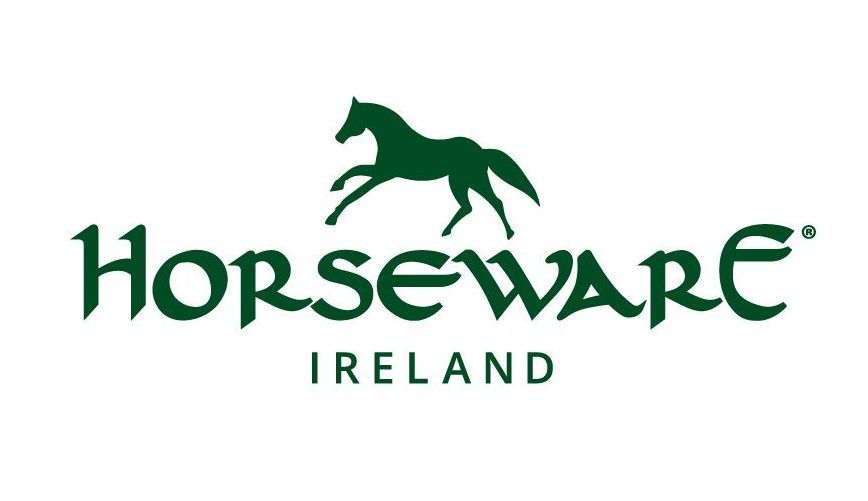 The horseware ireland logo has a green horse on it.