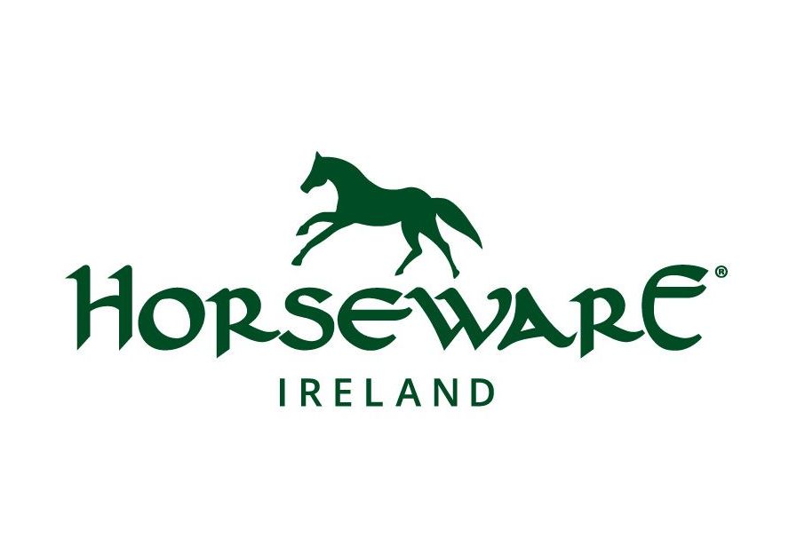A logo for horseware ireland with a horse on it.