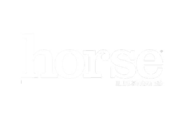 The word horse is written in white on a white background.
