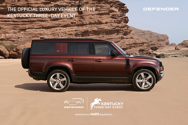 The defender is the official luxury vehicle of the kentucky three-day event