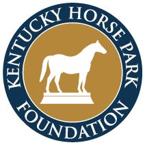 The kentucky horse park foundation logo has a horse on it.