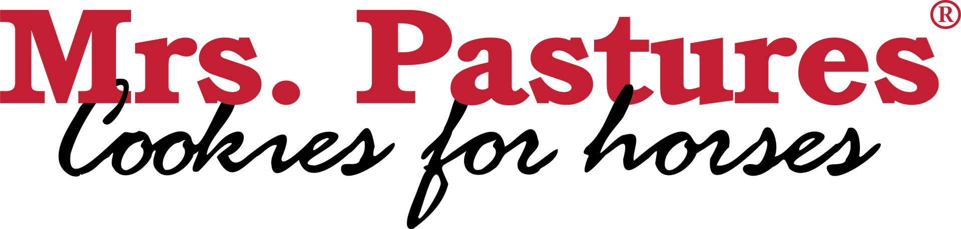 The logo for mrs. pastures cookies for horses