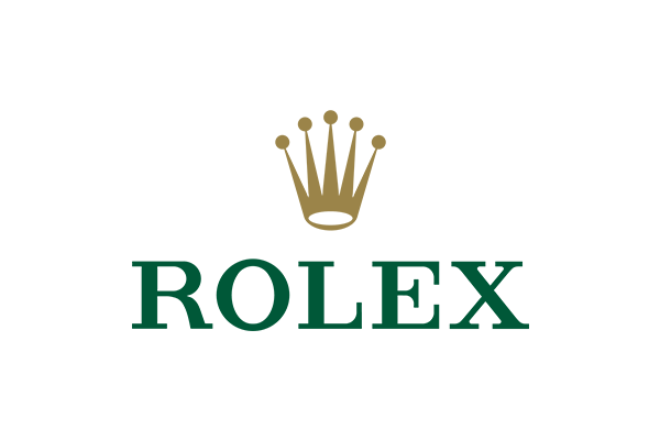 A rolex logo with a crown on it