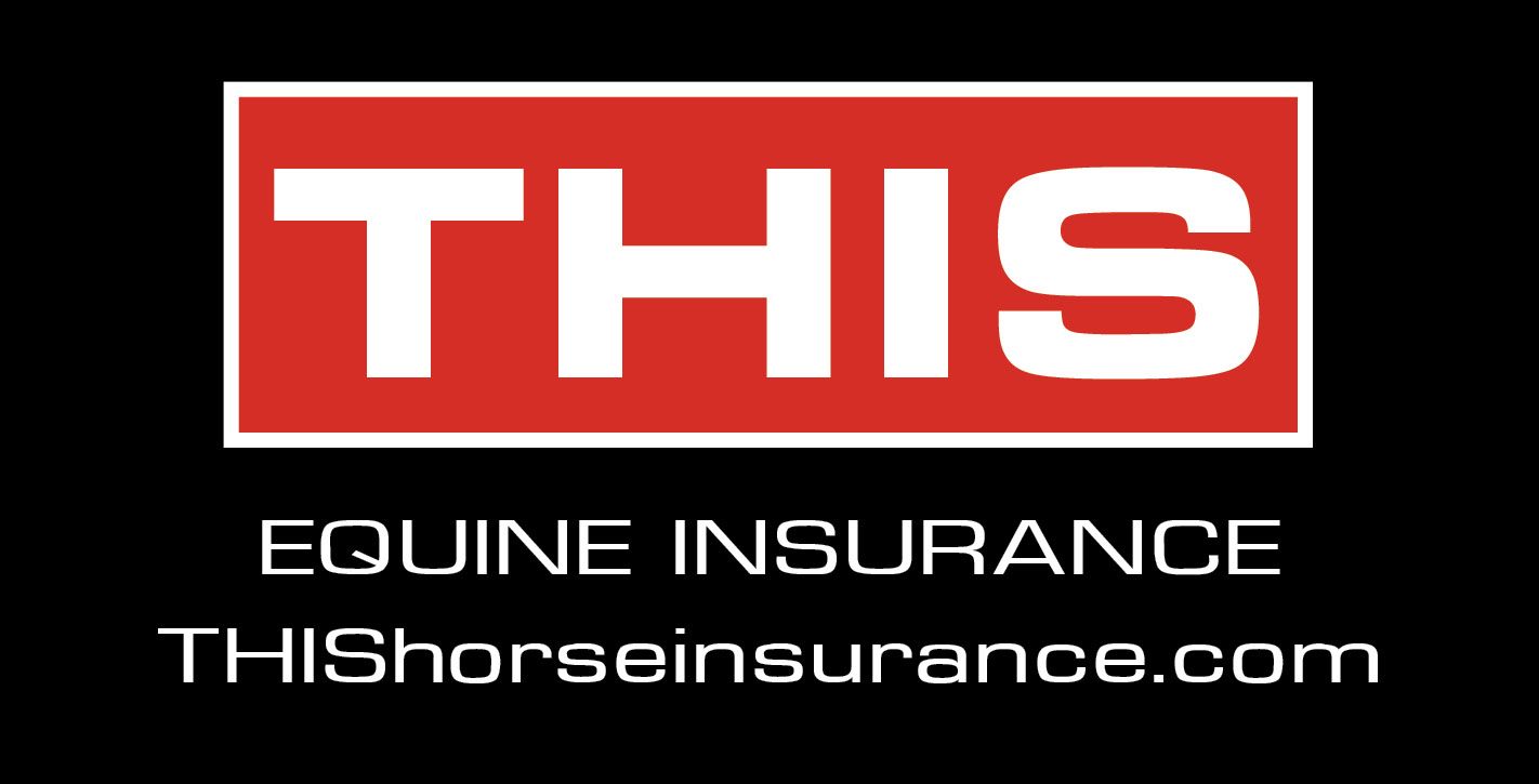A red and white logo for this equine insurance