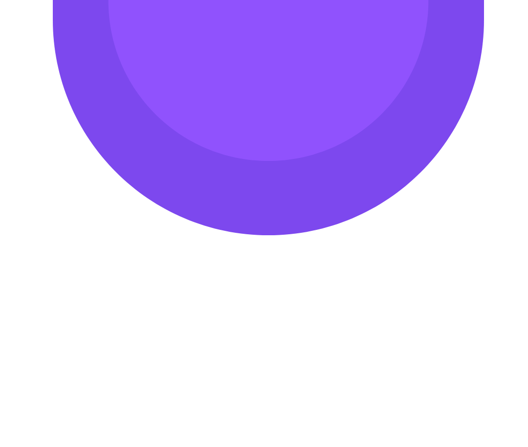 A purple circle is floating in the air on a white background.