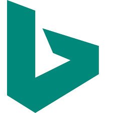 The bing logo is a green triangle on a white background.