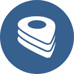 A white icon of a piece of meat in a blue circle.