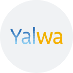 The yalwa logo is in a circle on a white background.