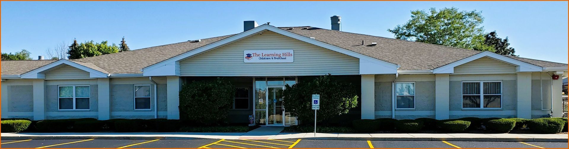 A house with a sign that says ' a ' on it