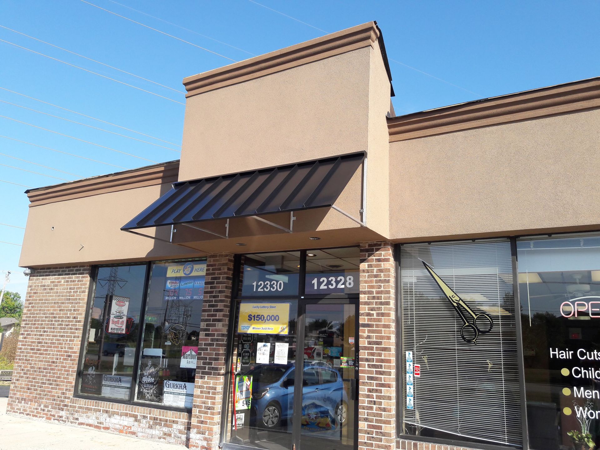 A store front with the number 1320 on it