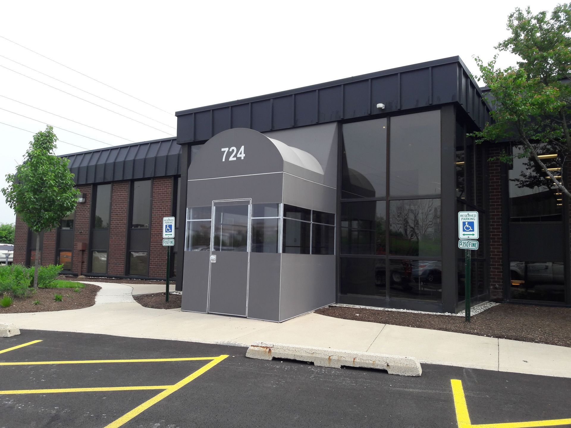 A building with the number 724 on it