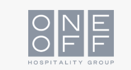 A logo for the one off hospitality group