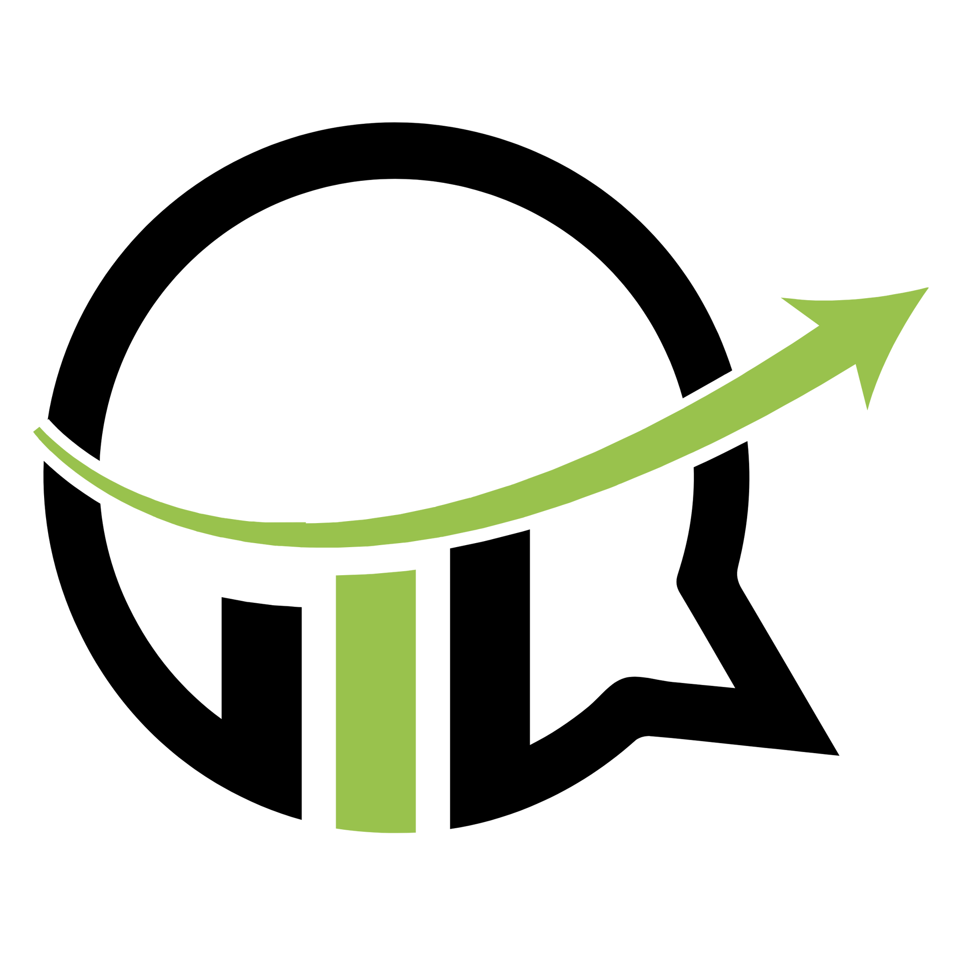 AP Digital Service Official Logo. Black and green conversation bubble with a green and black graph and a green arrow pointing upwards.