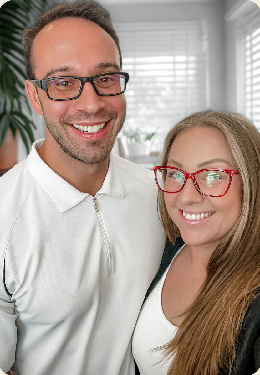 Peter and Amanda from AP Digital Service smile for the camera as they pursue their journey to free more coaches and content creators from the daily hustle of the algorithm on social media platforms.