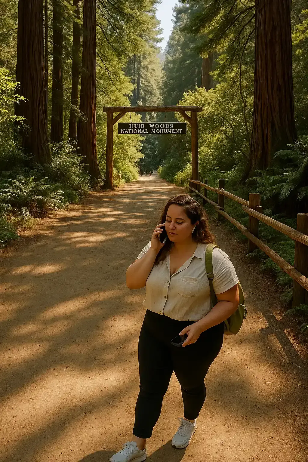 Woman talking on the phone to a new lead after starting to work with AP Digital Service for SEO