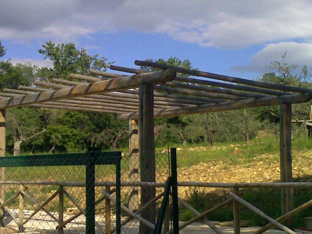 Struttura per pergola in legno