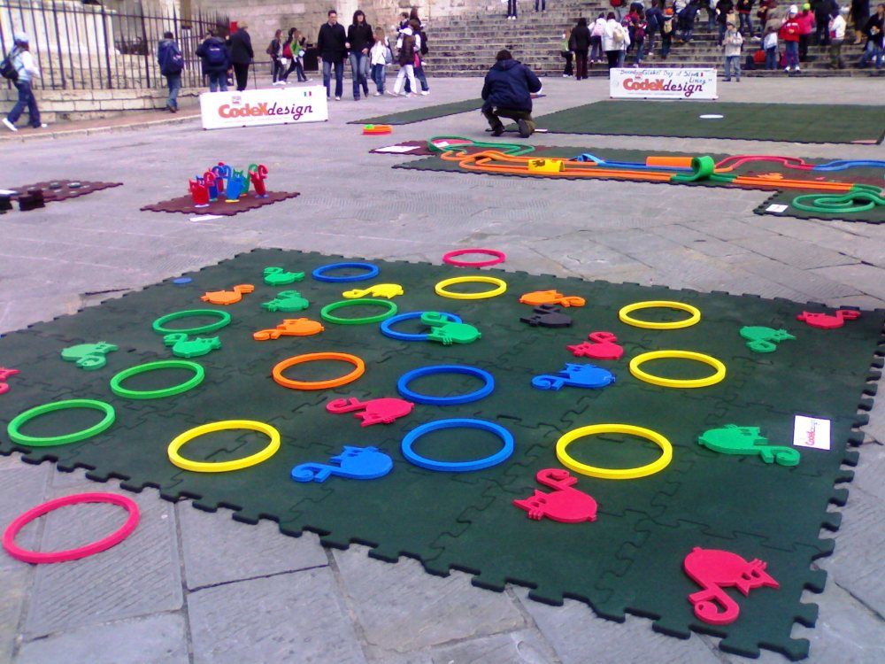 Pavimento antitrauma per attività ludiche