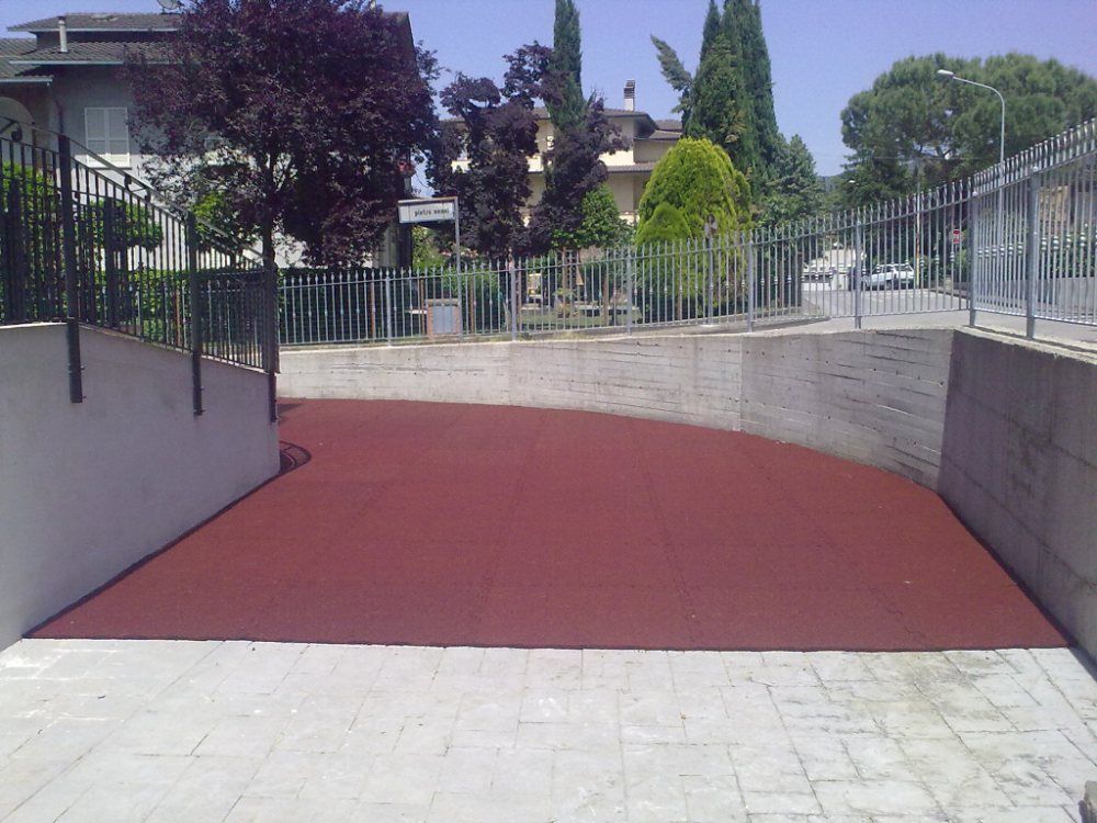 Realizzazione di pavimentazione atraumatica