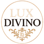 Un logo lux divino con bordo dorato