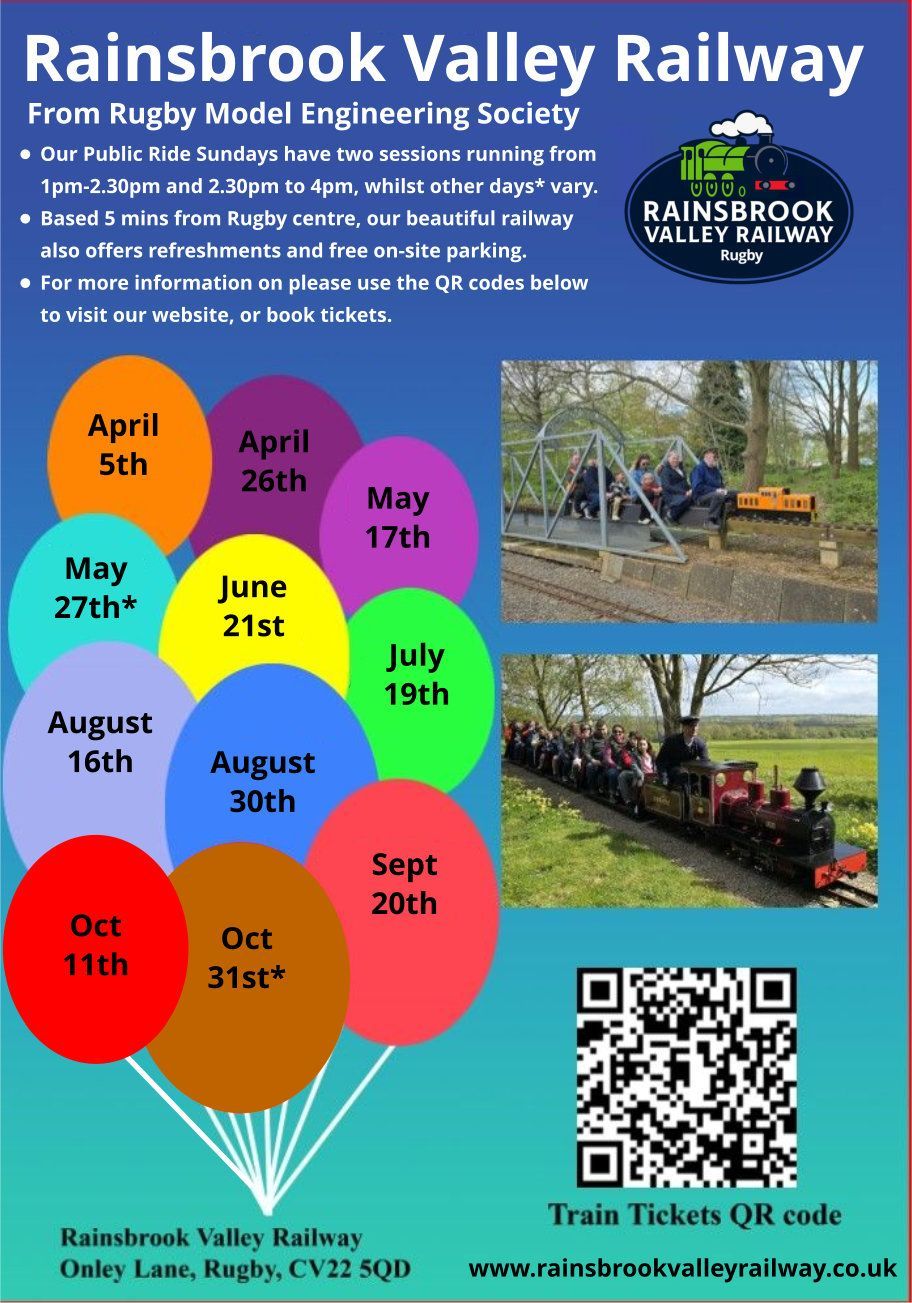 Public Ride Days at Rainsbrook Valley Railway
