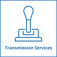 Blue icon of a gear shift representing 