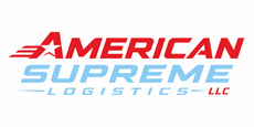 American Supreme Logistics LLC logo in red, blue, and light blue text