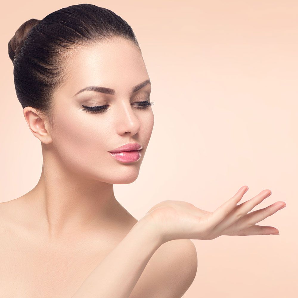 Woman with Pink Lips