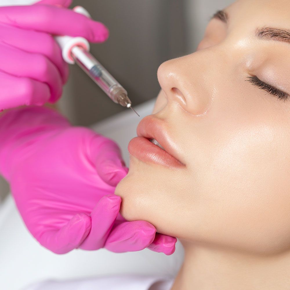 Woman Having a Lip Lift Procedure