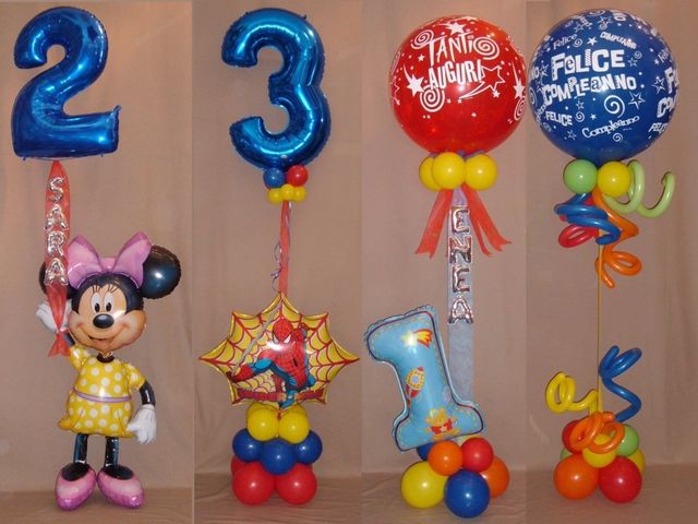 Centrotavola con palloncini per il terzo compleanno/Palloncini per