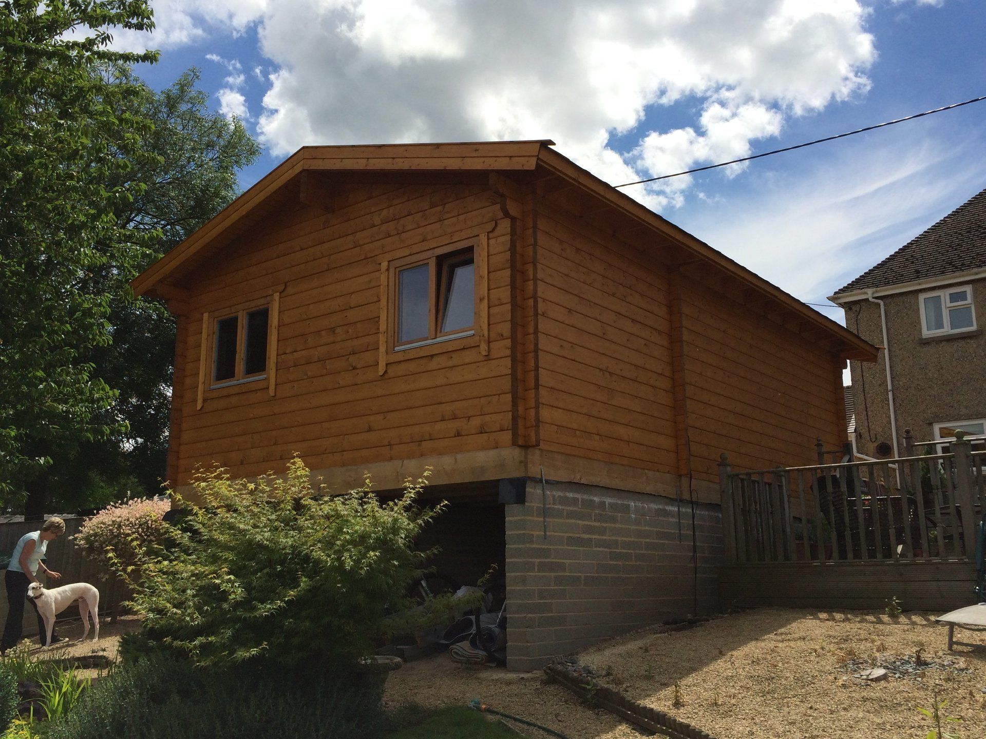 large log cabin home