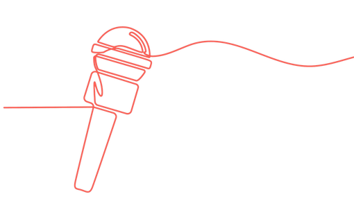 line drawing of microphone