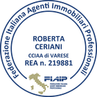Timbro circolare con il nome di Roberta Ceriani e l'affiliazione: Federazione Italiana Agenti Immobiliari (FIAIP).