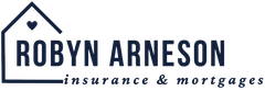 The Robyn Arneson logo features dark blue text reading 
