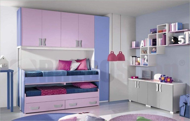 Cameretta rosa e viola