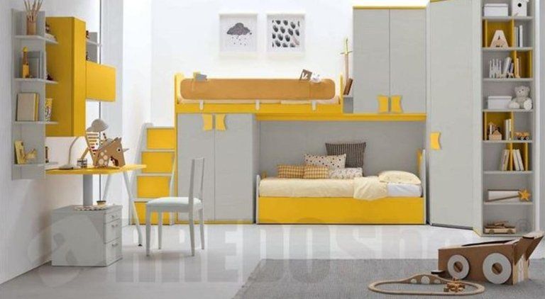 Cameretta grigia e gialla