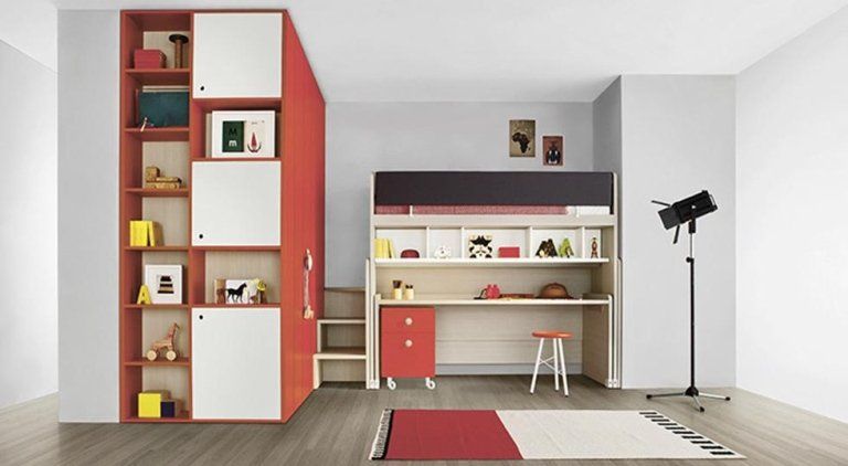 Cameretta con letto a incasso