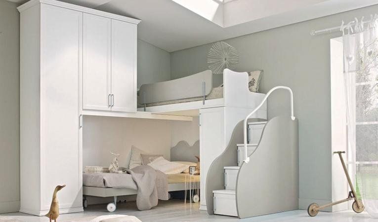 Cameretta per ragazzi bianca