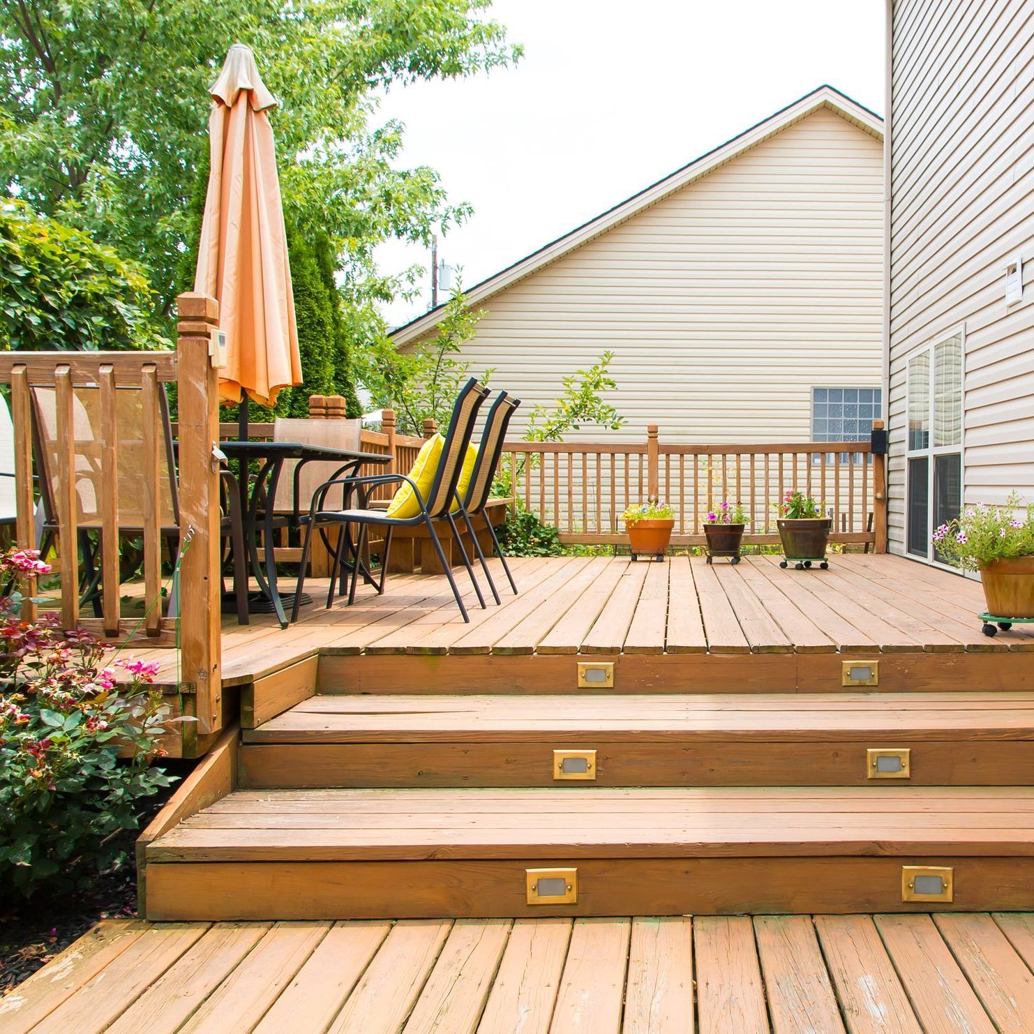 Wood deck