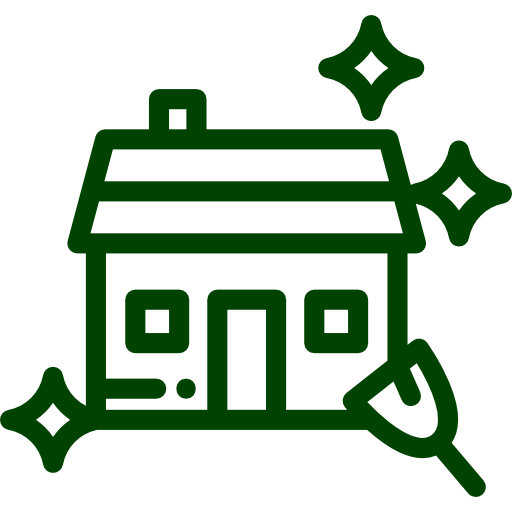 House with Sparkles & Broom Icon