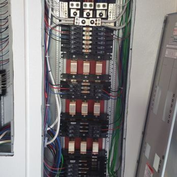 A very large electrical box with a lot of wires coming out of it.