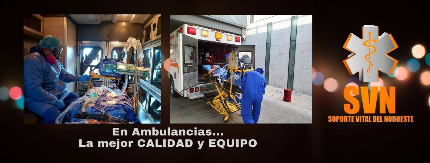 A picture of an ambulance with the words en ambulancias la mejor calidad y equipo