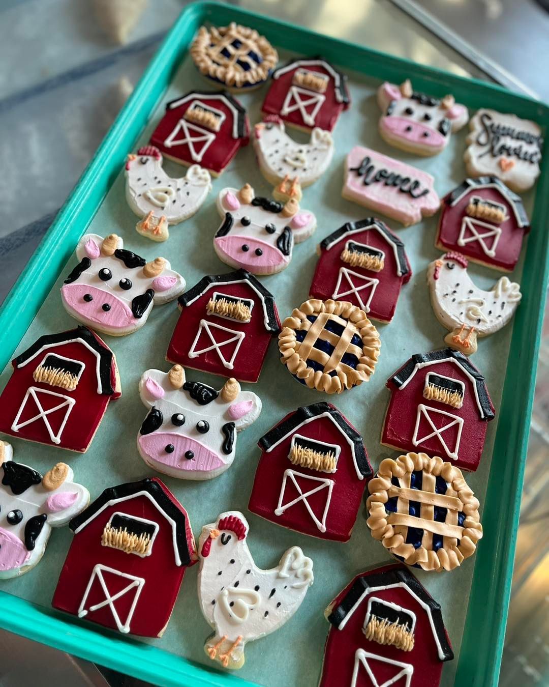 Farm themed cookies