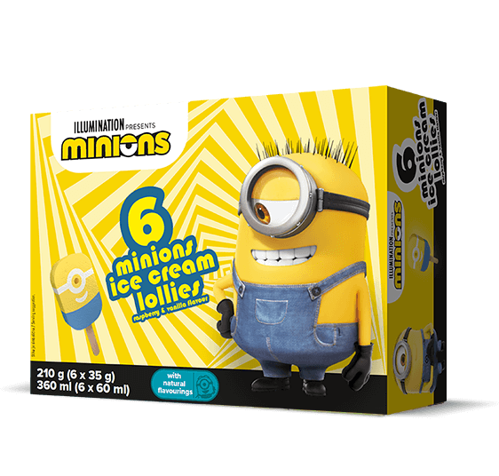 Škatla s 6 sladolednimi lučkmi Minions