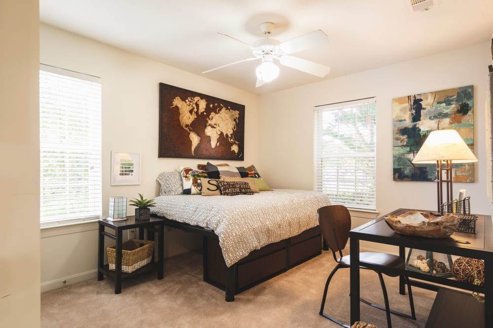 Bedroom at Sunchase at James Madison. 